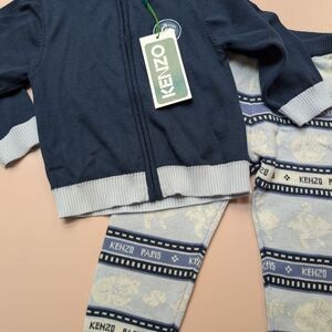 Kenzo Navy and Light Blue Baby Outfit